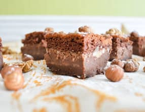 Brownie magique chocolat et noisettes