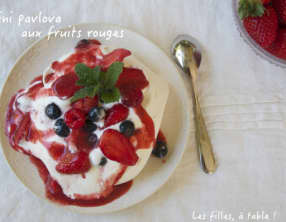 Mini pavlova aux fruits rouges
