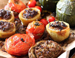 Légumes farcis à la viande de canard