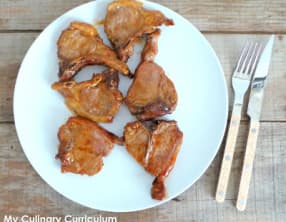 Côtelettes d'agneau laquées un peu à l'asiatique