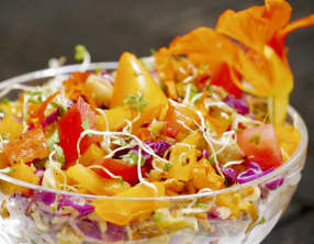 Crudités et capucines