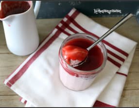 Mousse de fraises et son coulis