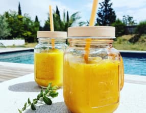 Smoothie mangue menthe lait de coco