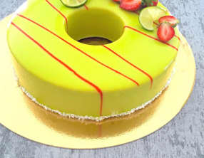 Entremet fraise citron vert menthe