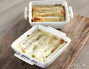 Cannellonis au crabe, courgette et chèvre frais