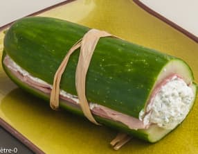 Concombre au jambon et à la ricotta