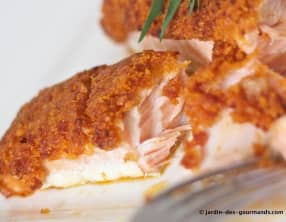 Saumon en croûte de chorizo