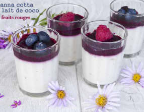 Panna cotta au lait de coco et fruits rouges