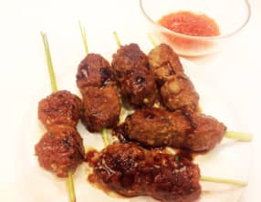 Brochettes de porc à la citronnelle