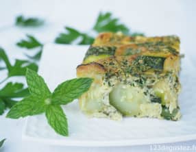 Gratin de courgettes à la menthe