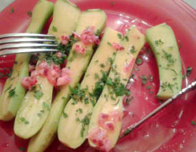 Courgettes en salade aux herbes