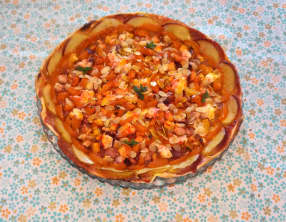 Pizza ensoleillée sucrée