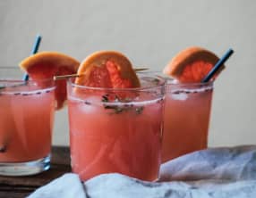 Gin fizz lavande et pamplemousse