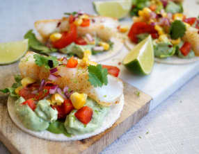 Tostatad mexicaines au cabillaud