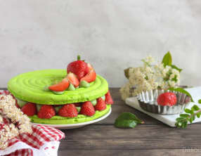 Macaron fraise et pistache