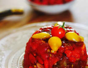 Tartare de tomates et baies de goji
