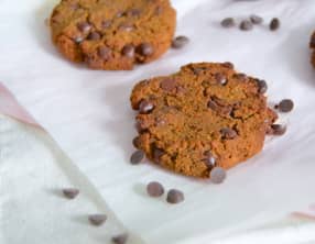Cookies sans farine aux pois-chiches et chocolat noir