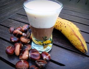 Verrine banane stracciatella et crème de marrons