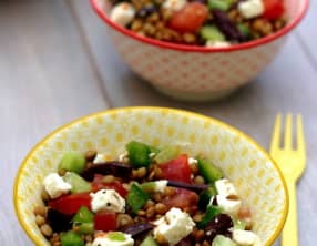Salade de lentilles à la grecque