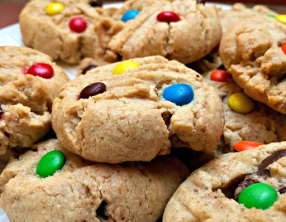 Les rainbow cookies aux M&M's