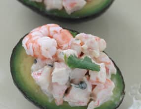 Avocats farcis aux crevettes