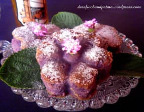 Patate péï à la mode brésilienne avec patate douce violette, cachaça et fausse tonka