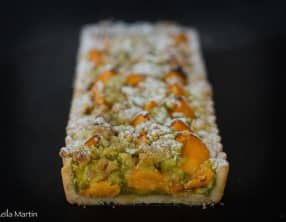 Tarte streusel abricot pistache