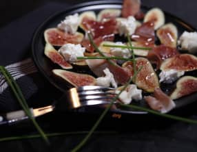 Carpaccio de figues mozzarella et jambon de Parme