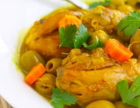 Tajine de poulet aux olives