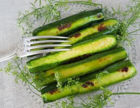 Courgettes à la plancha facile et rapide