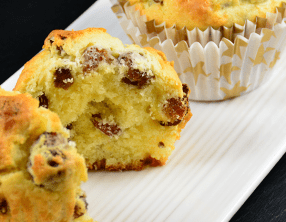 Muffins au citron et raisins