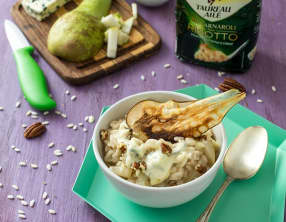 Risotto poire et fromage bleu