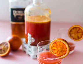 Cocktail orange sanguine et cognac