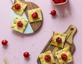 Focaccia rapide aux tomates cerises