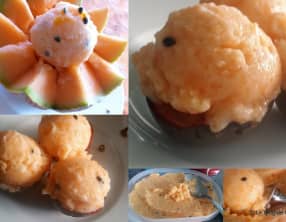 Sorbet de melon, limoncello et fruits de la passion