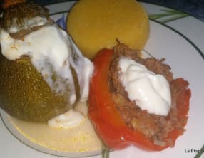 Courgettes et poivrons farcis