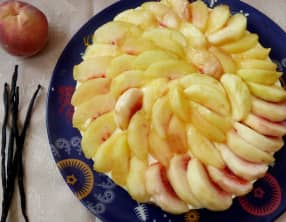 Cheesecake pêche et vanille des îles Tonga