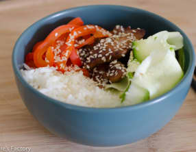 Buddha bowl au canard caramélisé