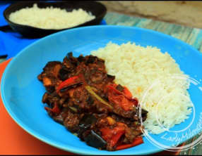 Aubergines confites à l’ail et au tamarin