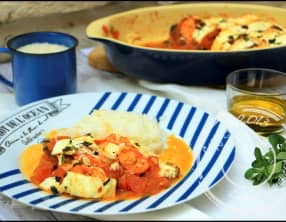 Crevettes à la tomate et à la feta