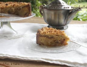 Gâteau streusel aux mirabelles