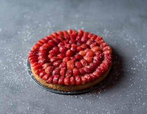 Tarte aux fraises citron et noisette
