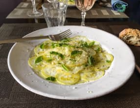 Carpaccio de courgette