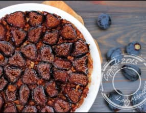 Tarte tatin aux figues, noix et miel