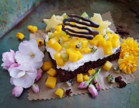 Brownie aux fruits exotiques