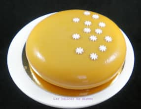 Mon entremets pommes, caramel et chocolat Dulcey
