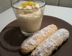 Mousse au citron et biscuits cuillers maison