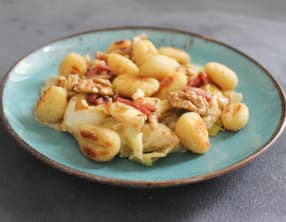Gnocchi et fondue de poireau