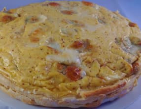 Tarte au gorgonzola et à la moutarde à l’ancienne