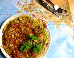 Fritatta aux champignons et chou fleur